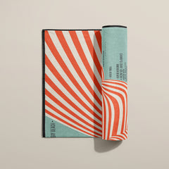 BeachMapTowel | orange stripes